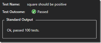 Passing square test